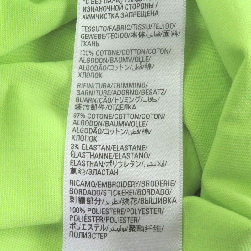 □balenciaga 2021 612966 Wardrobe BB Logo Embroidery Short Sleeve T-shirt Neon