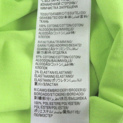 □balenciaga 2021 612966 Wardrobe BB Logo Embroidery Short Sleeve T-shirt Neon