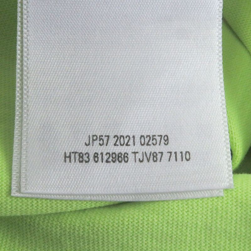 □balenciaga 2021 612966 Wardrobe BB Logo Embroidery Short Sleeve T-shirt Neon