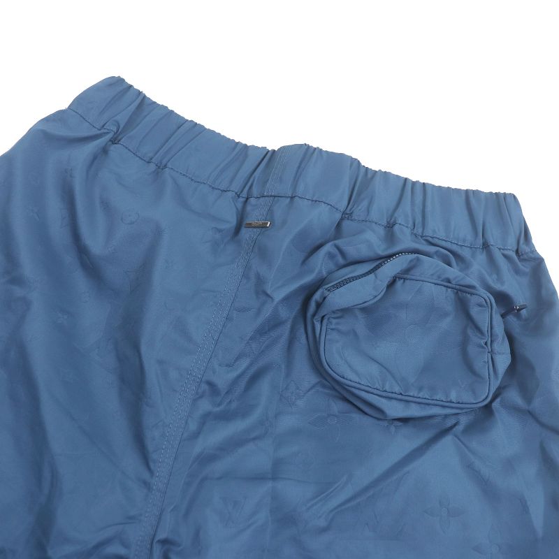 Louis Vuitton 22AW 3D Pocket Monogram Boardshorts Shorts Blue XS Made In Italy