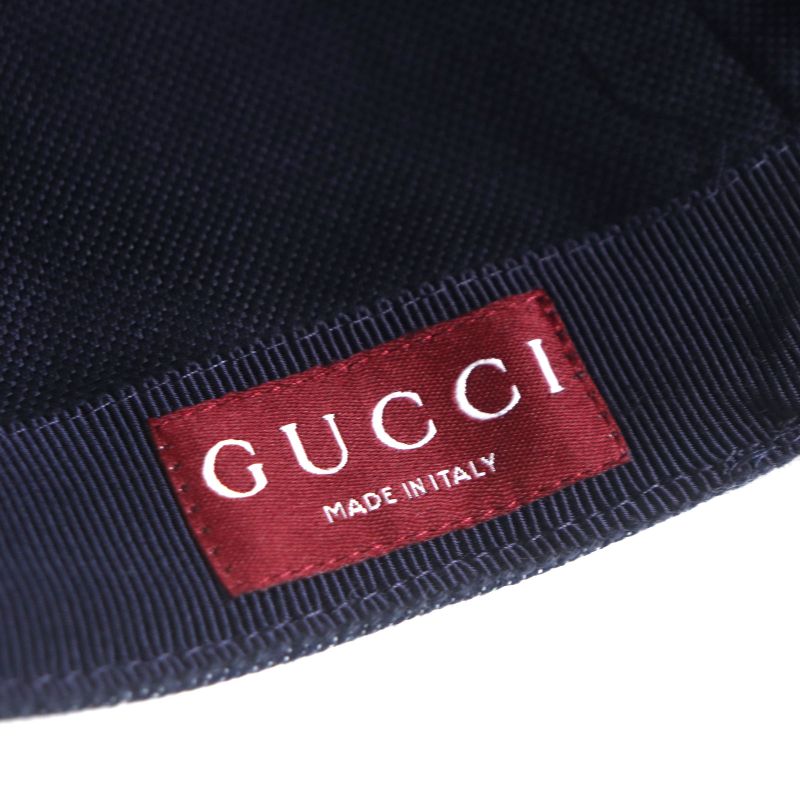 ▼gucci 812838 Logo Print GG Pattern Denim Hat Indigo L 59cm (23.23in) Made In