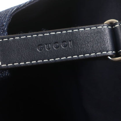 ▼gucci 812838 Logo Print GG Pattern Denim Hat Indigo L 59cm (23.23in) Made In