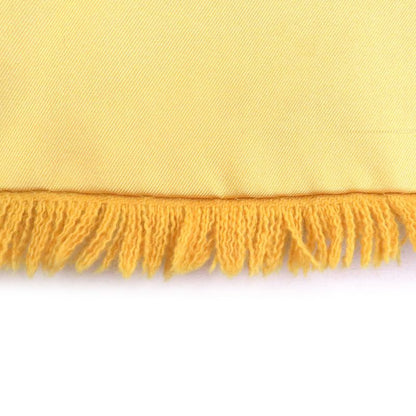 Hermes Silk Angora Deer Allover Fringe Shawl Scarf Shawl Yellow Made In France