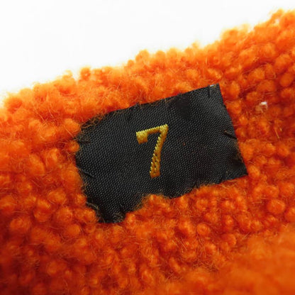 Hermes Mouton Silver Hardware Chaine D'ancre Motif Gloves Orange 7 With Box