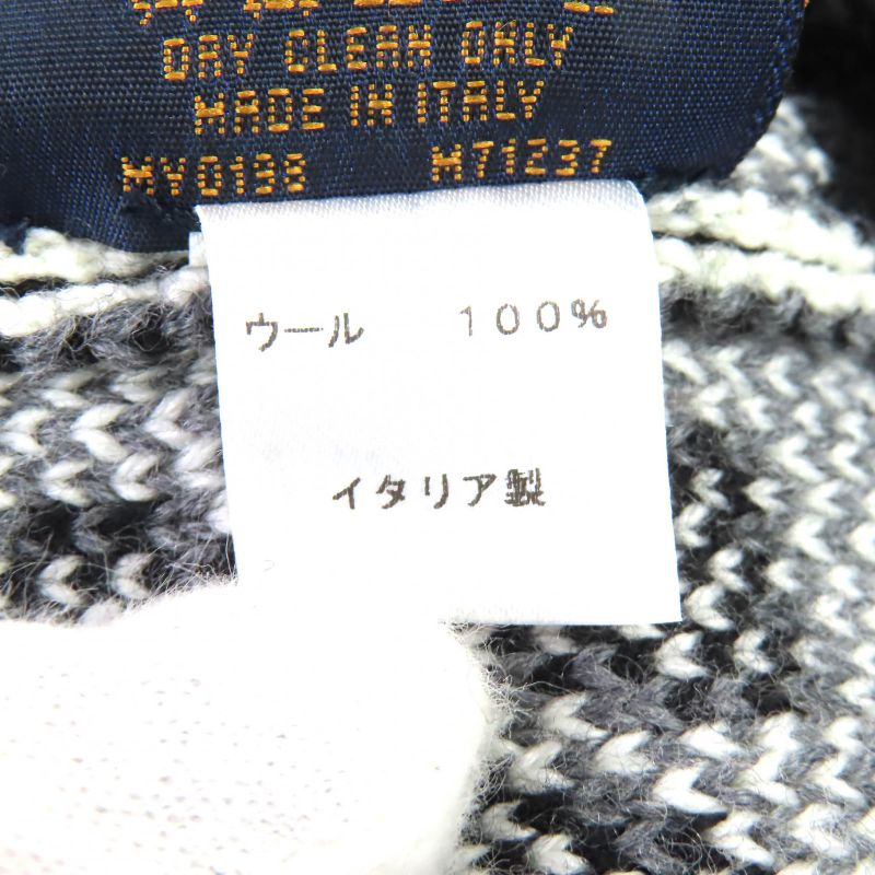 Louis Vuitton M71237 Bonnet Louis 100% Wool Logo Knit Hat Beanie Knit Cap Black