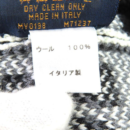 Louis Vuitton M71237 Bonnet Louis 100% Wool Logo Knit Hat Beanie Knit Cap Black