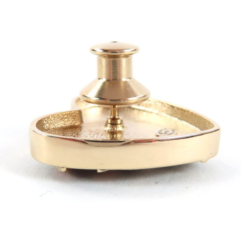 ◇chanel B24S Coco Mark Camellia No5 Icon Heart Pin Brooch Black Gold With Box