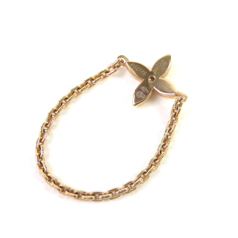 Louis Vuitton Q9k64f Burg Chain Idylle Blossom Ring 750 Diamond 1P Ring Gold 55