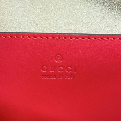Gucci Handbag Beautiful GG Marmont 739166 Red Quilted Leather