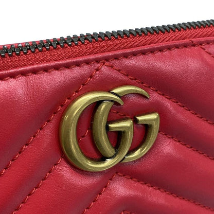 Gucci Handbag Beautiful GG Marmont 739166 Red Quilted Leather