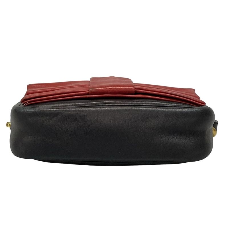 Prada Shoulder Bag - Bp0166 Black And Red Ribbon Leather