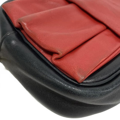 Prada Shoulder Bag - Bp0166 Black And Red Ribbon Leather