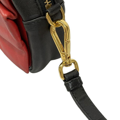 Prada Shoulder Bag - Bp0166 Black And Red Ribbon Leather