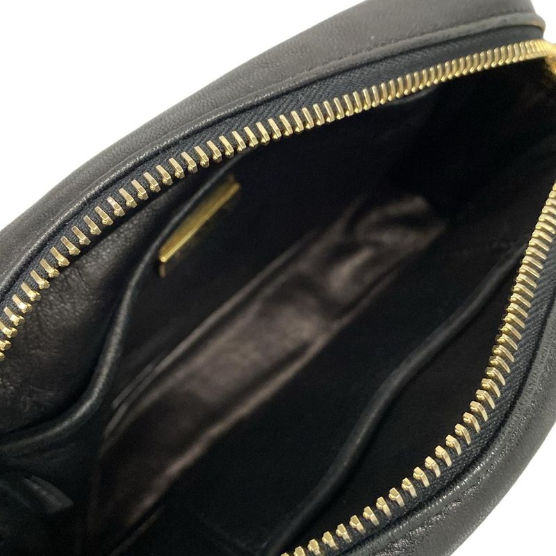 Prada Shoulder Bag - Bp0166 Black And Red Ribbon Leather