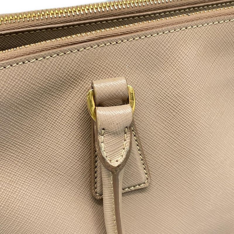 Prada Tote Bag Galleria Small Bag Bn1801 Pink Beige Leather