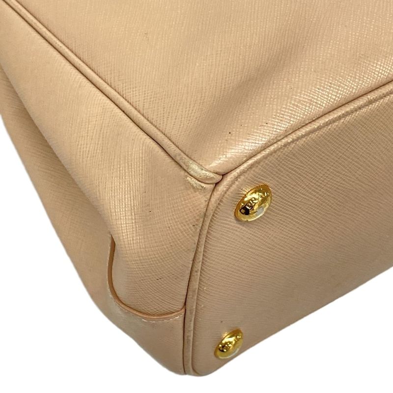 Prada Tote Bag Galleria Small Bag Bn1801 Pink Beige Leather