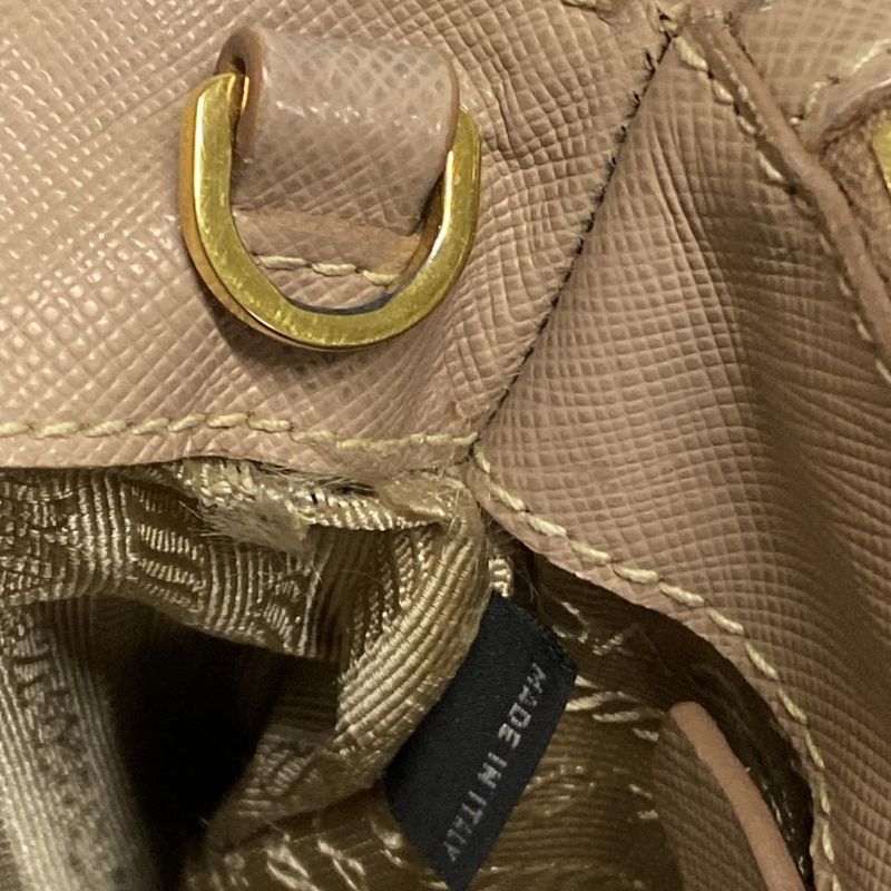 Prada Tote Bag Galleria Small Bag Bn1801 Pink Beige Leather