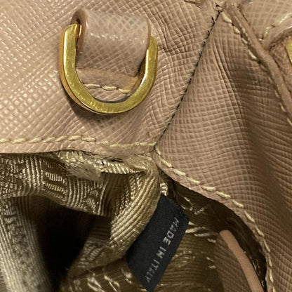 Prada Tote Bag Galleria Small Bag Bn1801 Pink Beige Leather