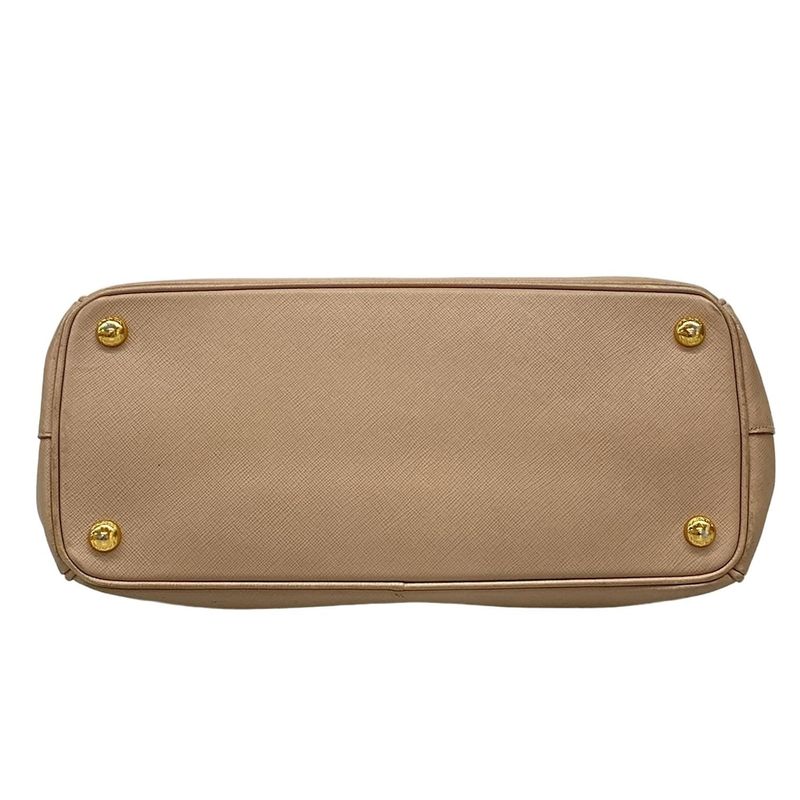 Prada Tote Bag Galleria Small Bag Bn1801 Pink Beige Leather