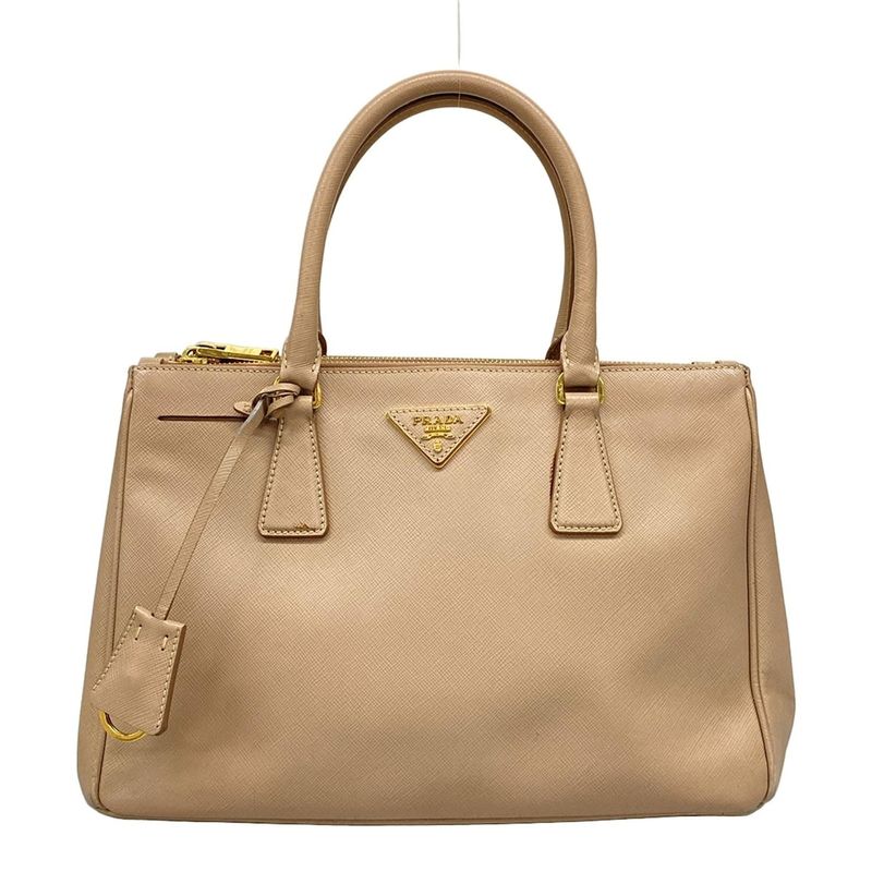 Prada Tote Bag Galleria Small Bag Bn1801 Pink Beige Leather