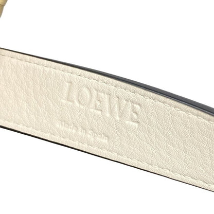 Loewe Tote Bag Basket Small Beige×white Basket Bag Leather