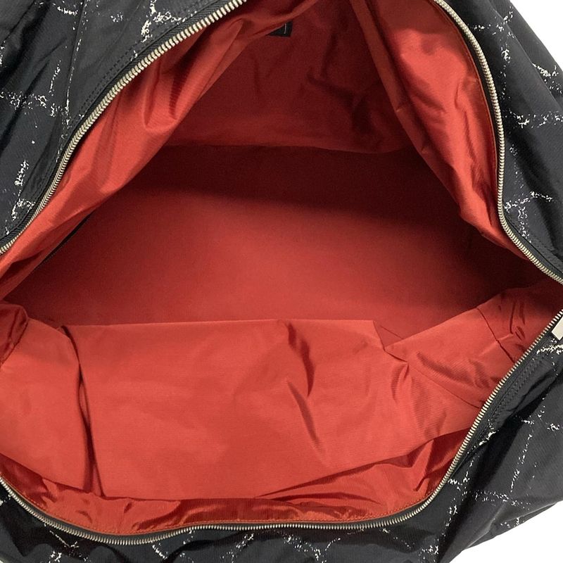 Chanel Boston Bag Old Travel Line Black And White Silver Hardware /main Item No