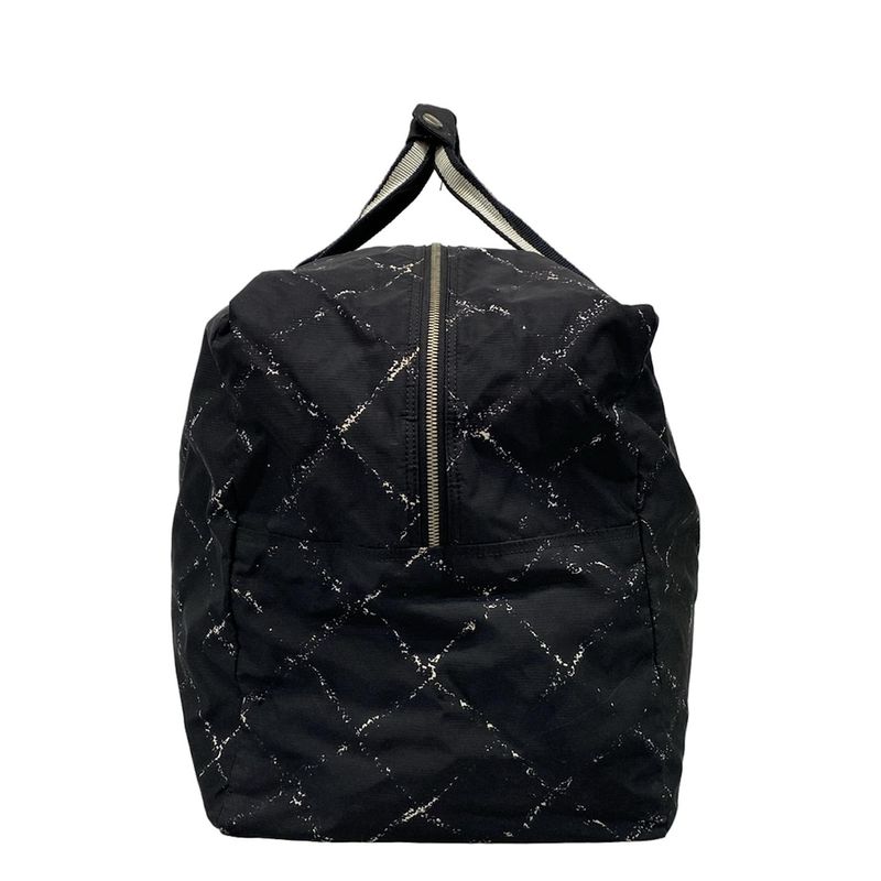 Chanel Boston Bag Old Travel Line Black And White Silver Hardware /main Item No