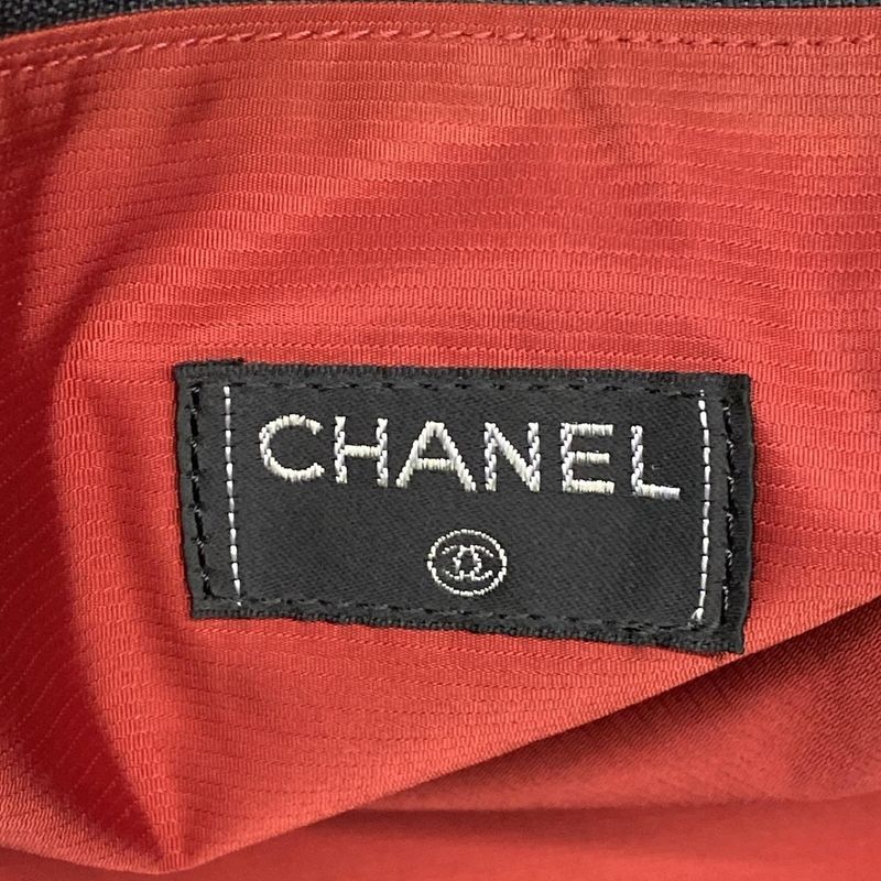 Chanel Boston Bag Old Travel Line Black And White Silver Hardware /main Item No