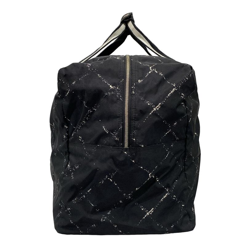 Chanel Boston Bag Old Travel Line Black And White Silver Hardware /main Item No