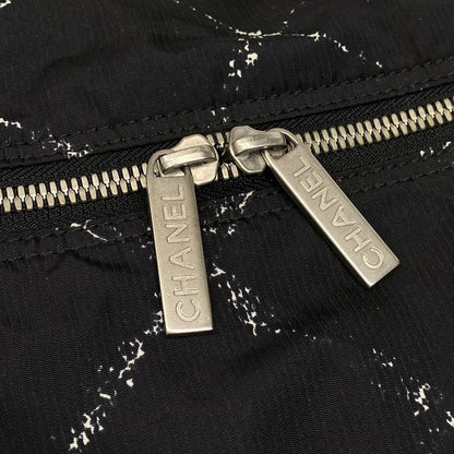 Chanel Boston Bag Old Travel Line Black And White Silver Hardware /main Item No