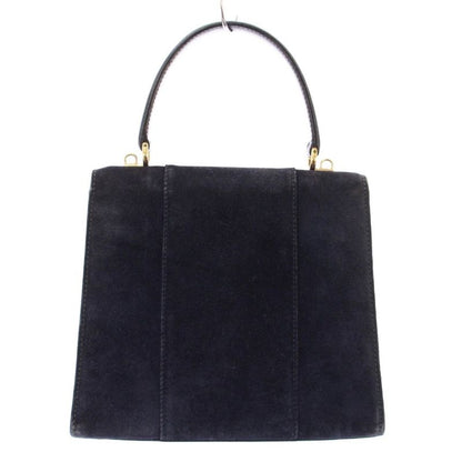 Gucci Handbag One Handle Suede Logo Bicolor Navy Gold Color 000-2026-0306 BB -