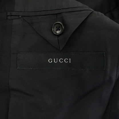 Gucci Suit Set-up Top And Bottom Tailored Jacket Single Pants Slacks 44 Black