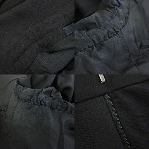 Gucci Suit Set-up Top And Bottom Tailored Jacket Single Pants Slacks 44 Black