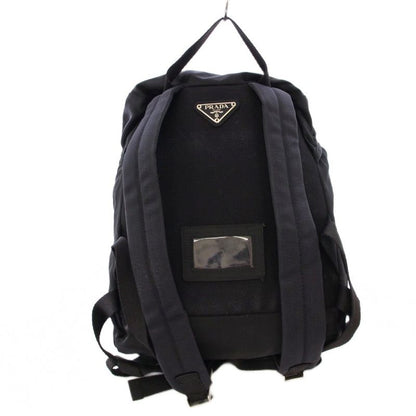 Prada Backpack Sac Daypack Nylon Triangle Logo One Color Black BB - OH