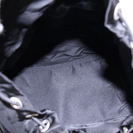 Prada Backpack Sac Daypack Nylon Triangle Logo One Color Black BB - OH