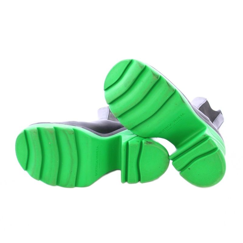 Bottega Veneta Rush Leather Chelsea Boots Short Boots Thick Bottom Bicolor 36