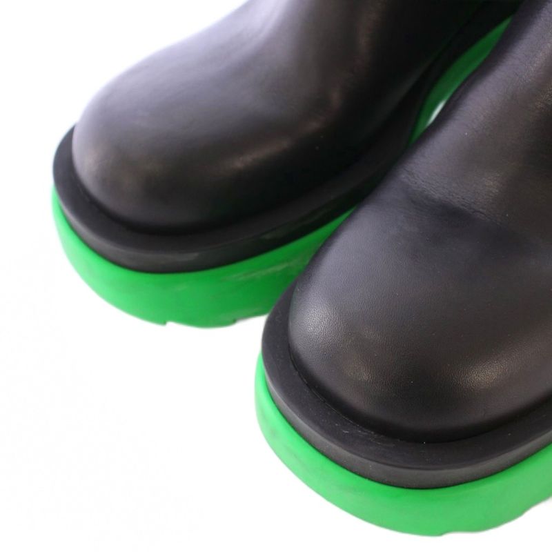 Bottega Veneta Rush Leather Chelsea Boots Short Boots Thick Bottom Bicolor 36