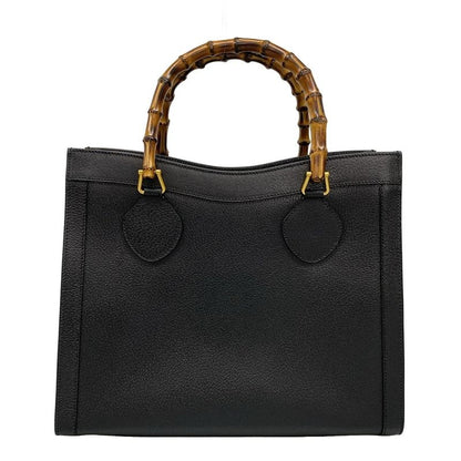 Gucci Handbag Bamboo/diana Black Leather