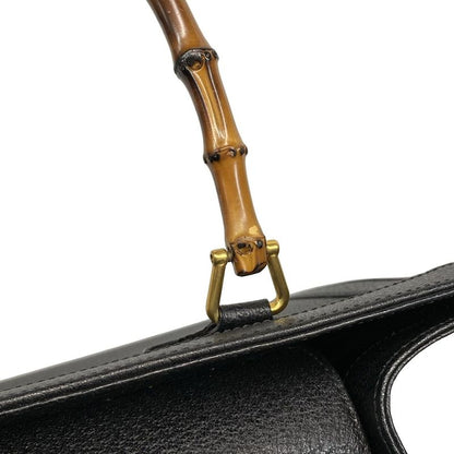 Gucci Handbag Bamboo/diana Black Leather