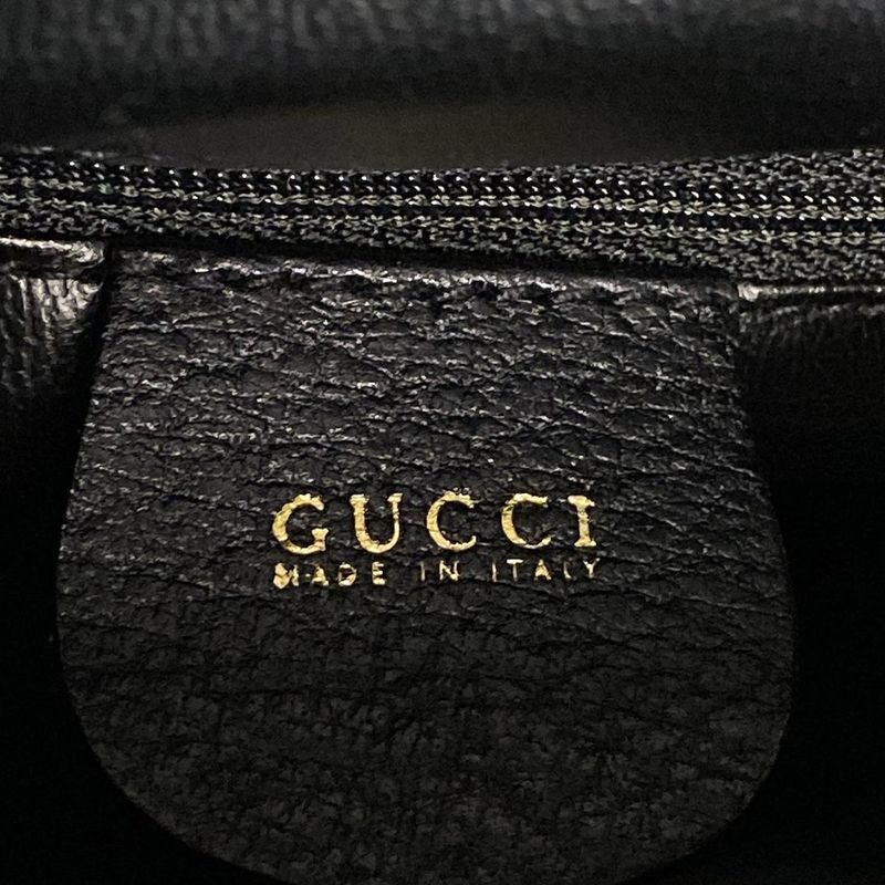 Gucci Handbag Bamboo/diana Black Leather