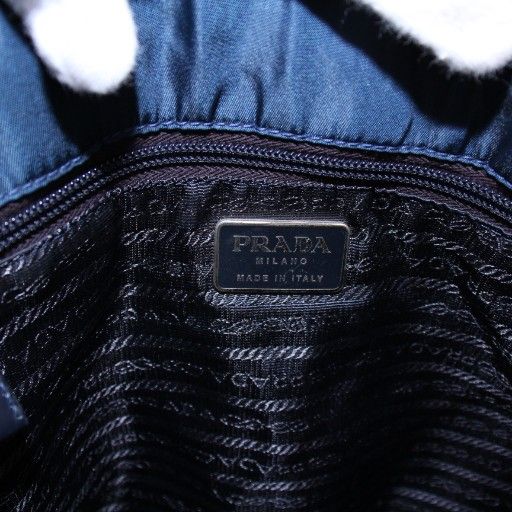 Prada Tote Handbag Nylon One Color Navy BB - OH