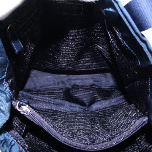 Prada Tote Handbag Nylon One Color Navy BB - OH