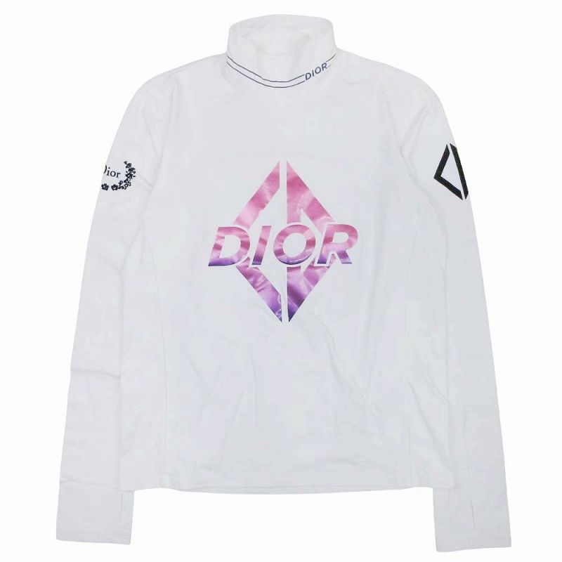 22aw Dior CD Diamond Top High Neck Cut And Sleeve Long Sleeve Lined Logo Ski