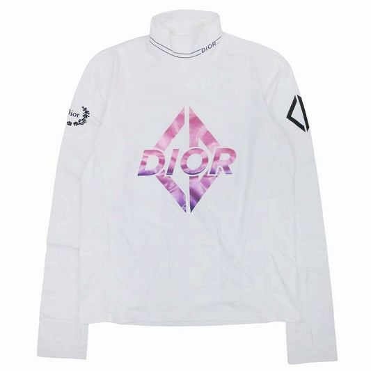 22aw Dior CD Diamond Top High Neck Cut And Sleeve Long Sleeve Lined Logo Ski