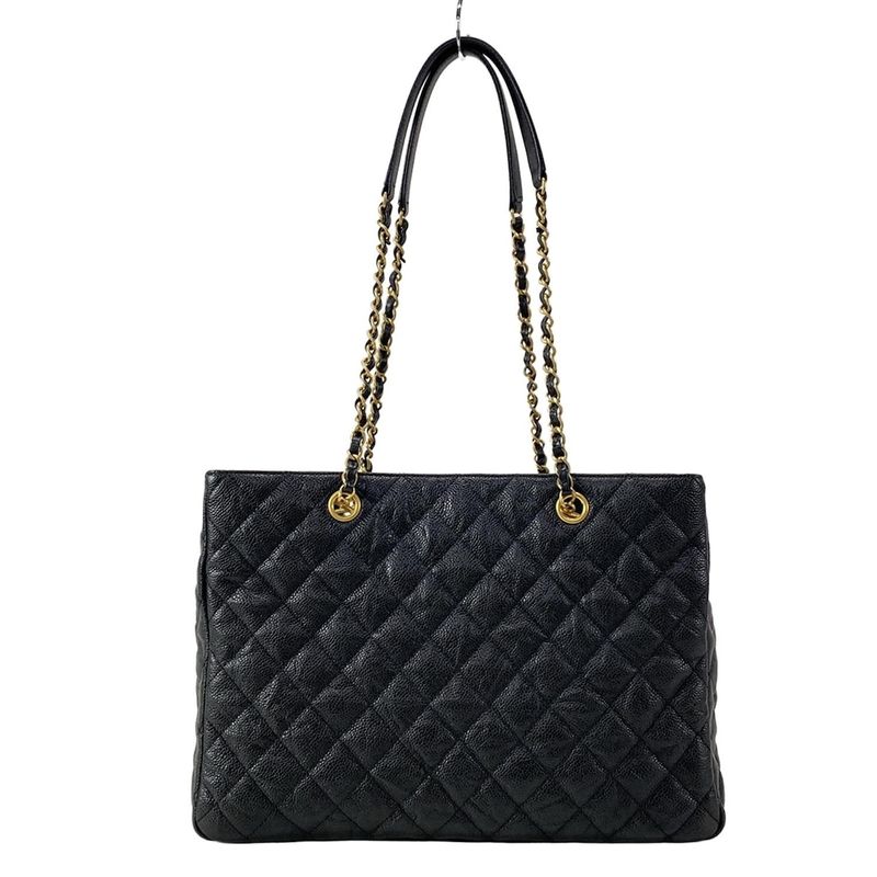 Chanel Tote Bag Matelasse A91058 Black Mattogo Old Hardware / Chain Shoulder