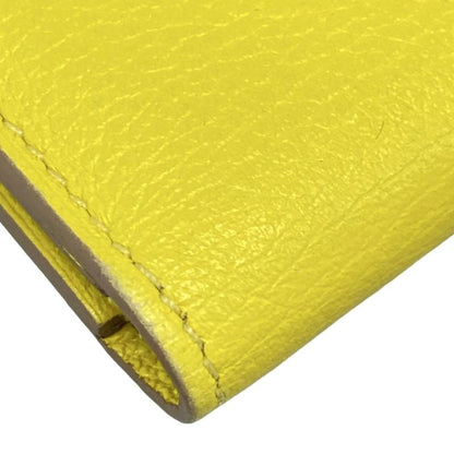 Hermes Card Case RMS Yellow X Pink Silver Hardware