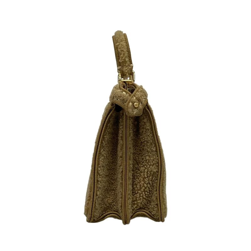 Fendi Handbag Peekaboo Icy Youth Small/selleria 8bn327 Beige Mouton