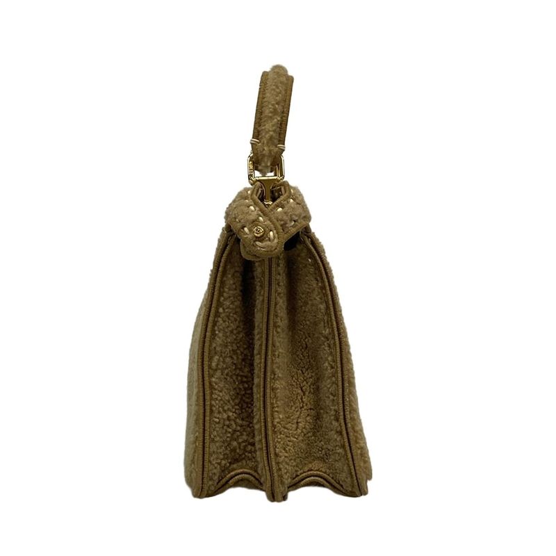 Fendi Handbag Peekaboo Icy Youth Small/selleria 8bn327 Beige Mouton