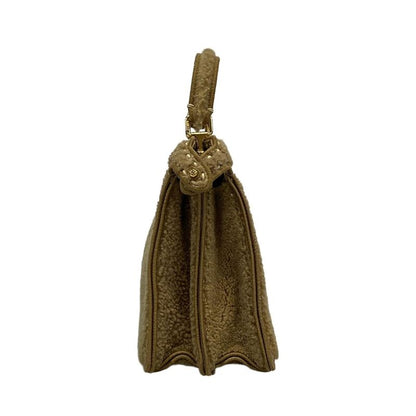 Fendi Handbag Peekaboo Icy Youth Small/selleria 8bn327 Beige Mouton