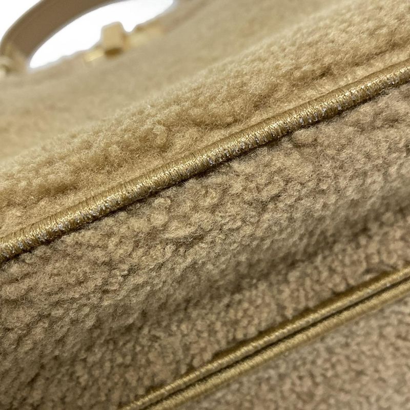 Fendi Handbag Peekaboo Icy Youth Small/selleria 8bn327 Beige Mouton